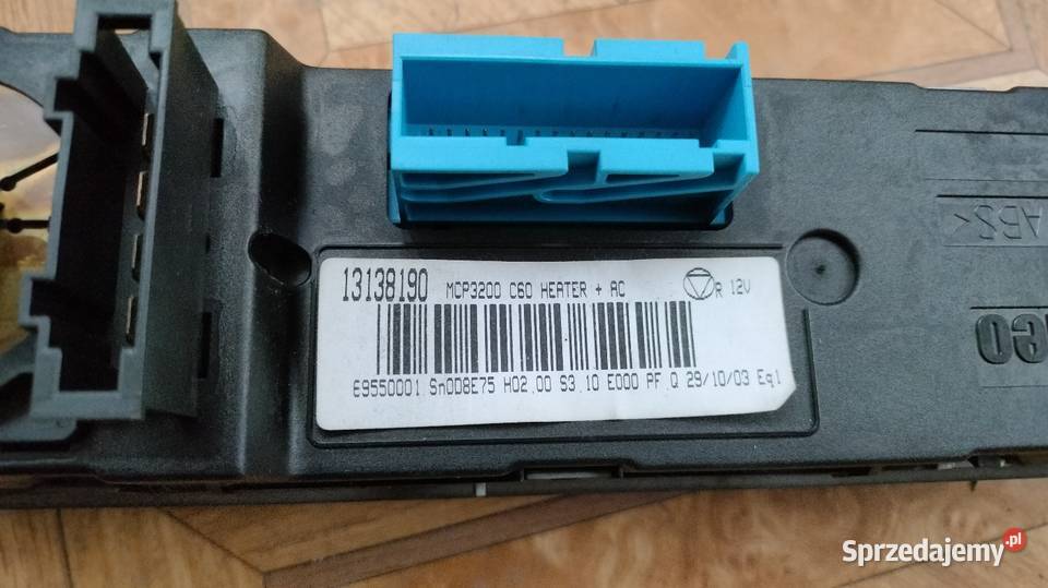 Panel Klimatyzacji Manualnej 13138190 Opel Wólka Pełkińska