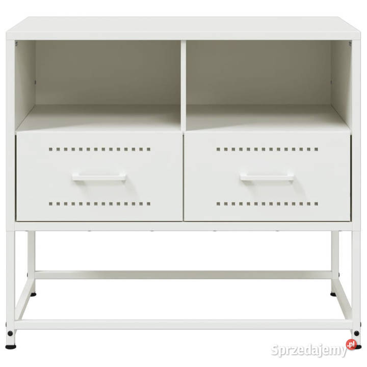 Szafka pod telewizor biała 68x39x605 stalowa