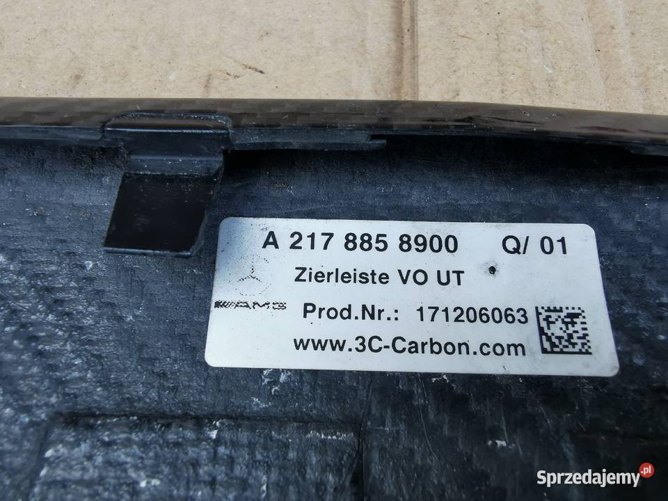 Listwa zderzaka przód w217 scoupe 63 65 amg