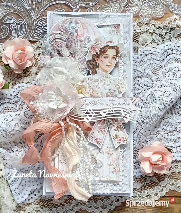 Romantyczna karta hand made urodziny Mszana Dolna