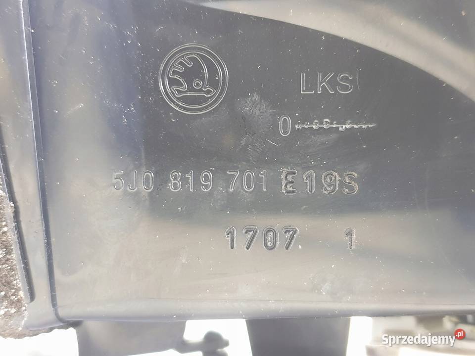 Skoda Roomster LEWA KRATKA NAWIEWU 5J0819701E osobowe Janów sprzedam