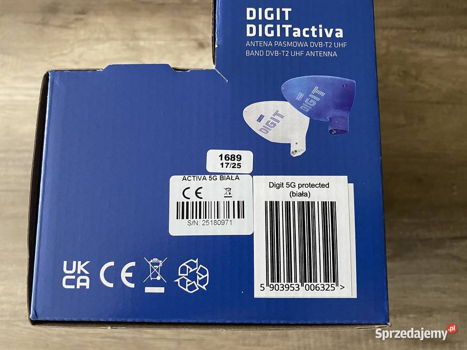 Antena DVBT2 DIGIT Activa 5G Protected biała Pozostałe dolnośląskie