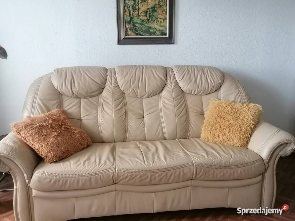 Sofa kanapa i fotel. Funkcja spania. Komplet wypoczynkowy.