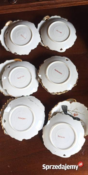 Talerzyk z dziurką Listek irysy kwiatki ptaszki