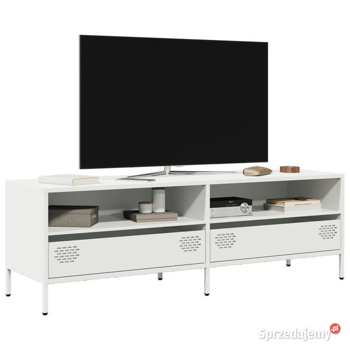 Szafka RTV biała 135x39x435 stal walcowana na Meble Warszawa