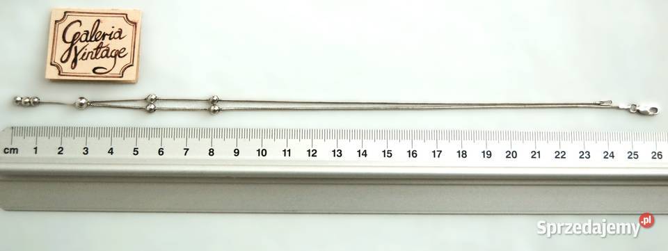 Delikatny srebrny naszyjnik kuleczki srebro pr Lublin