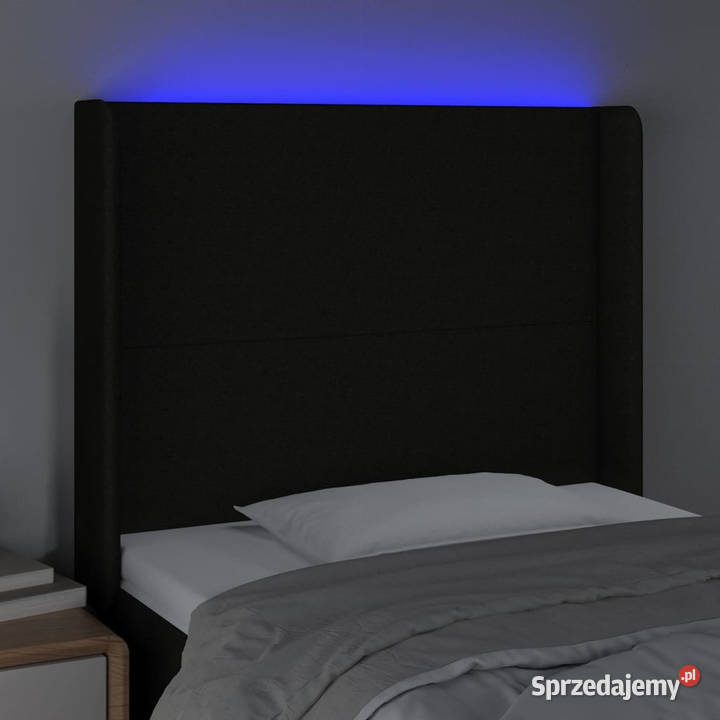 Zagłówek do łóżka z LED czarny 83x16x118128 Warszawa