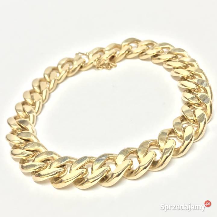 Złota BRANSOLETKA damska 14K masywna PANCERKA 20 Pozostałe Warszawa