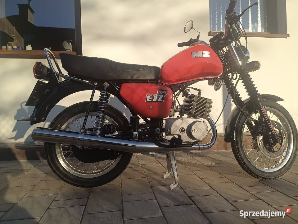 Nowa MZ ETZ 150 czerwona odbudowana łódzkie Zduńska Wola