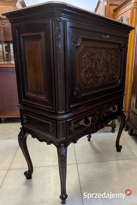 Piękny ciemny barek szafka ludwikowska sklep Dąbrowa Górnicza sprzedam