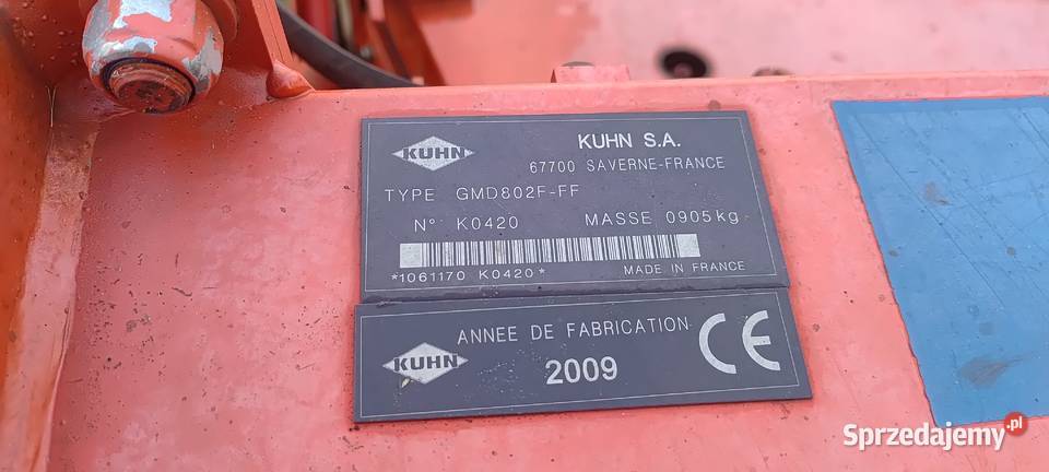 Kosiarka czołowa Kuhn GMD 802F Kuhn podlaskie Mogilnice