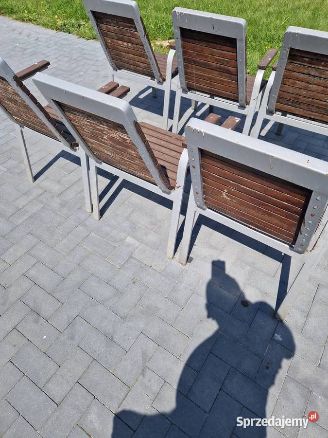 Krzesło krzesła fotel metalowo drewniane Głogowa