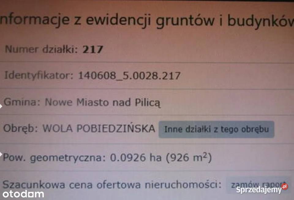 Działka budowlana 2113 m2 Wola Pobiedzińska sprzedam