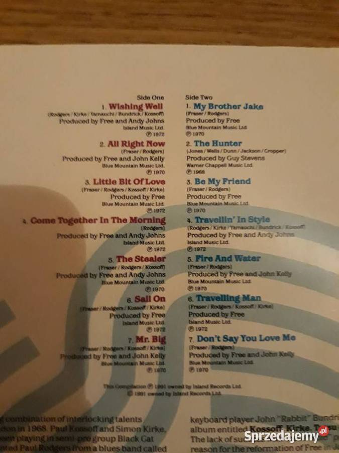 FREE ALL RIGHT NOW 1990 Kolekcja własna Rzeszów