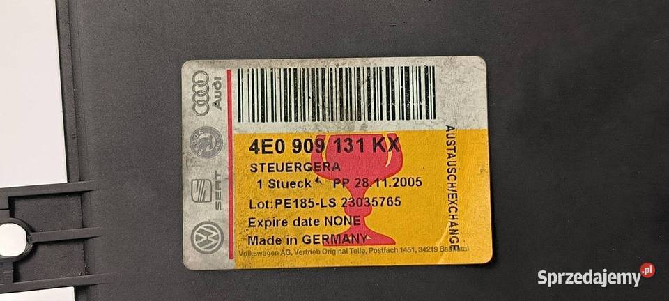 MODUŁ VOLKSWAGEN PHAETON 4E0909131K Lipno sprzedam