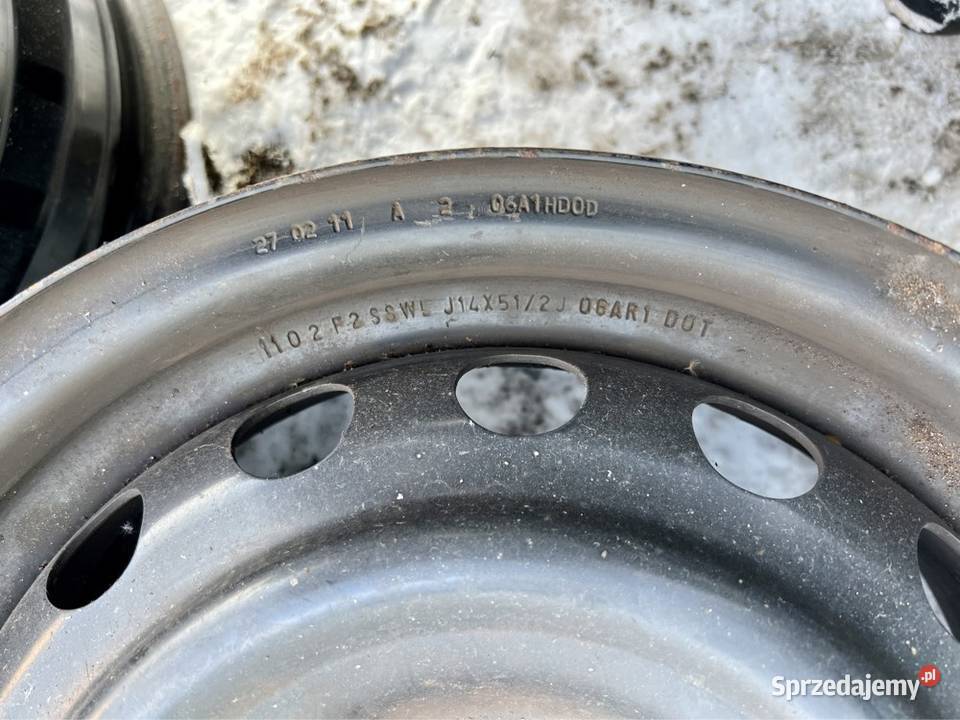4 felgi stalowe 55 R14 4x100 OE 06A1HD0D Średnica 14" Płock