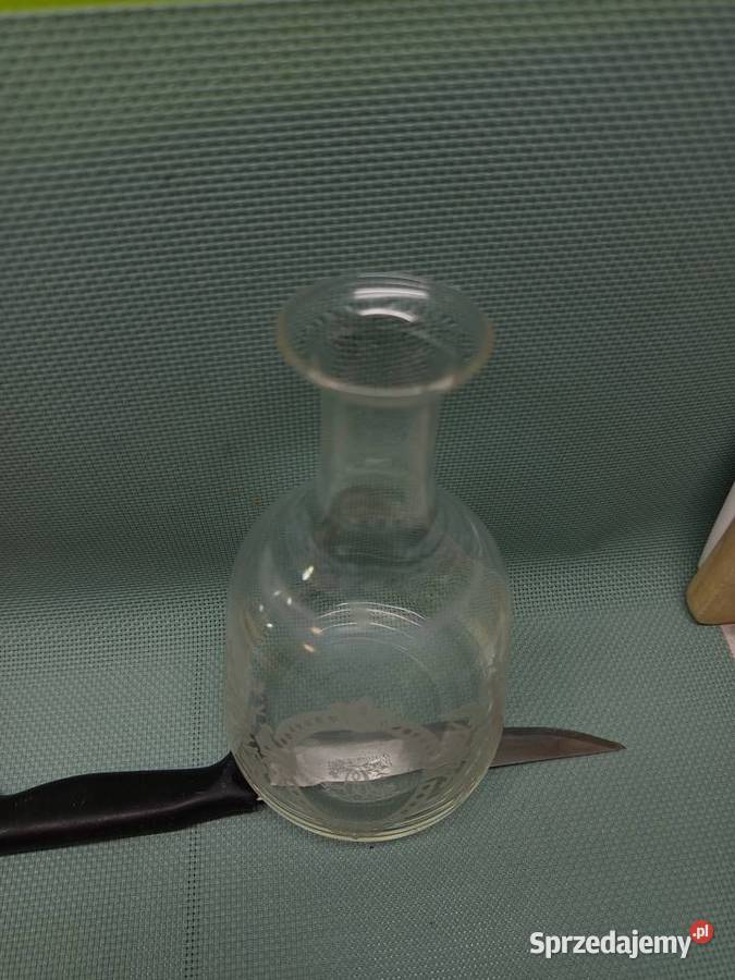 PIĘKNA Antyczna grawerowana szklana KARAFKA w Warszawa