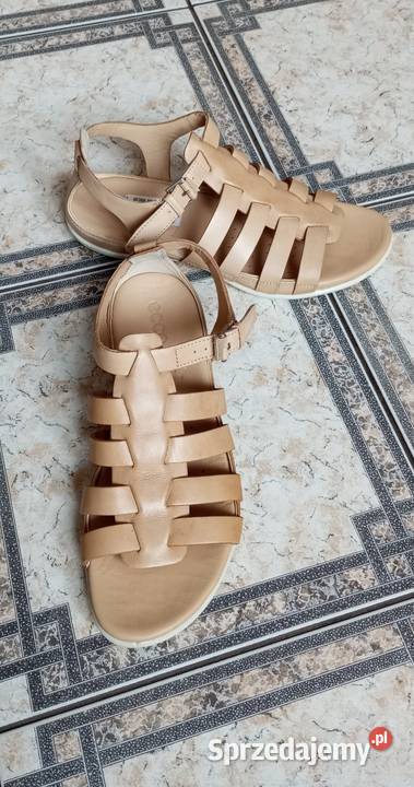 Ecco sandały skórzane damskie rzymskie 39 wkł 24.5cm Moda i Styl Sędziszów Małopolski