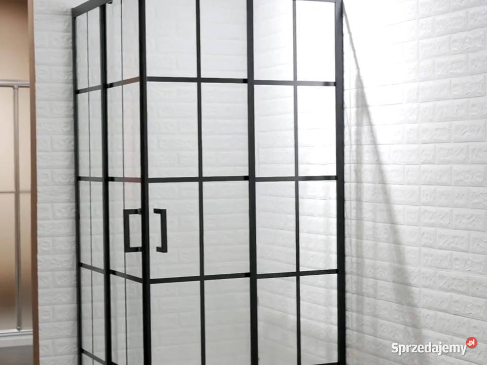 Kabina prysznicowa 80 6mm 185 brodzik syfon czarny Łódź