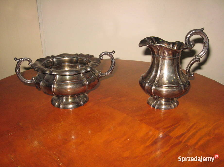 Cukiernica i mlecznik XIX w. srebro pr. 925