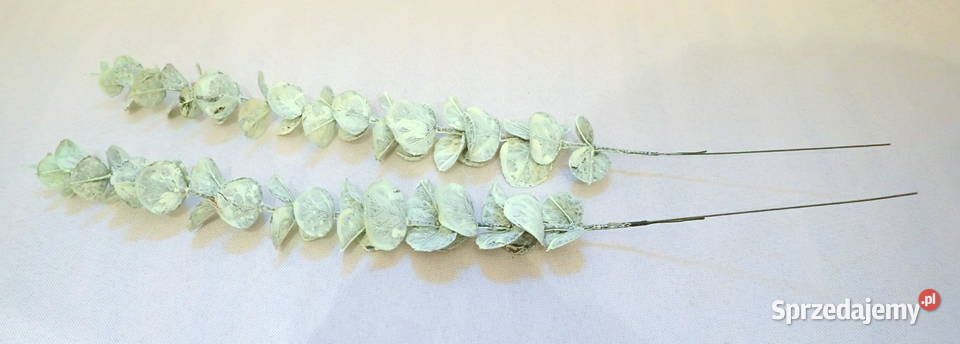 Dekoracja gałązka eukaliptusa ozdobna zielona 44