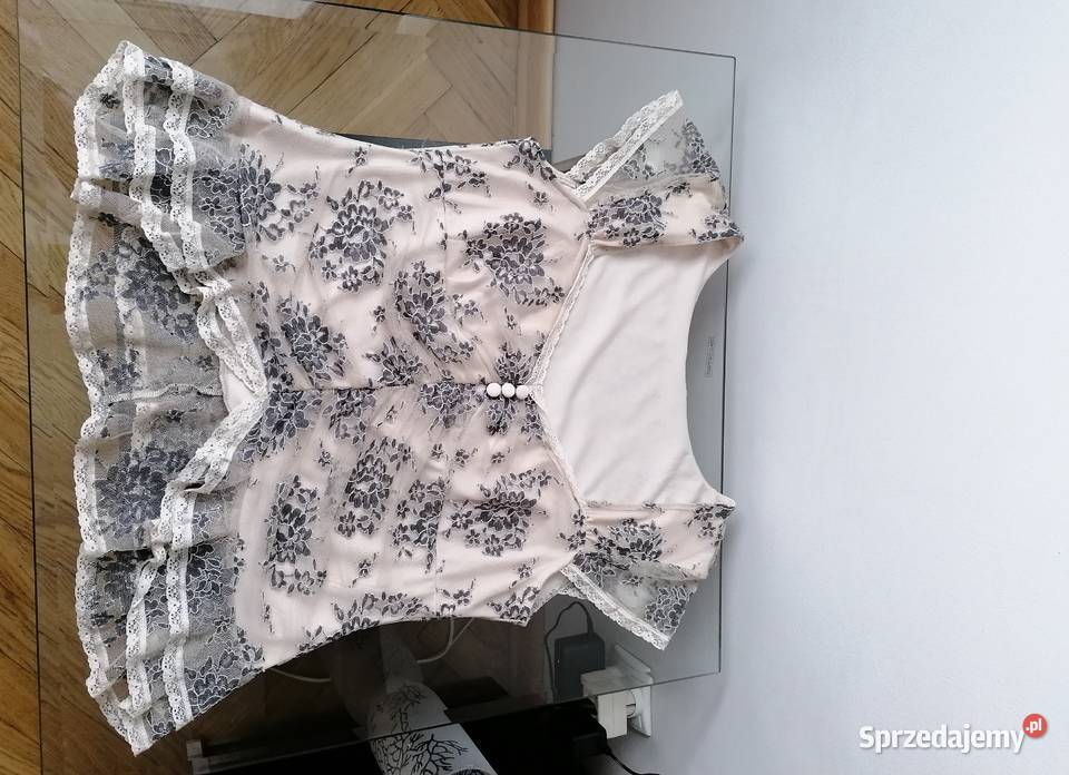 ŚLICZNA BEŻOWA BLUZECZKA DOROTHY PERKINS R42 Rozmiar 42(XL) Moda i Styl Łódź sprzedam