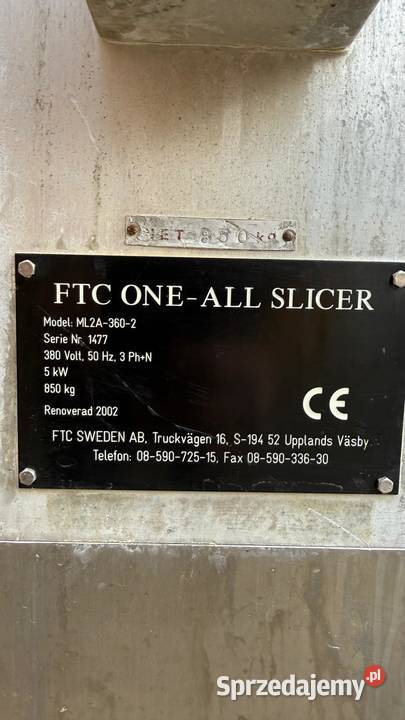 Krajalnica Plastrownica do mięsa FTC ONE ALL 360 Katowice