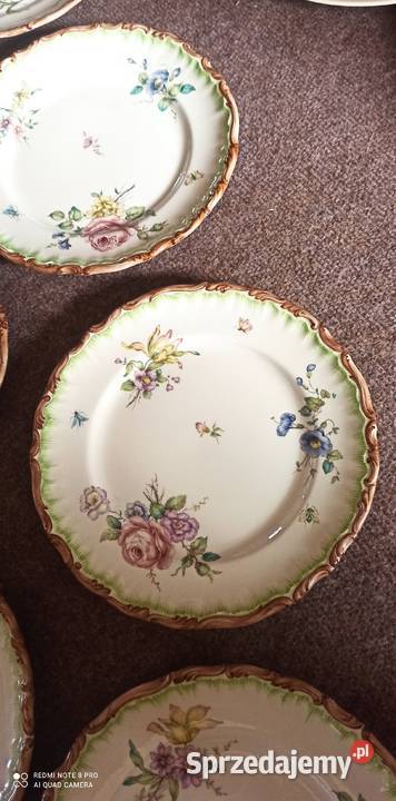 Talerz ręcznie zdobiony Sygnowany Aina Wedin Porcelana i szkło Gdańsk