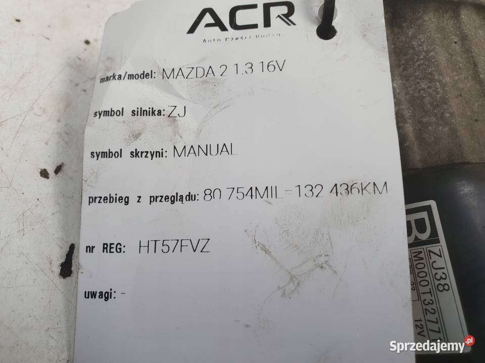 ROZRUSZNIK MAZDA 2 II 13 16V ROZRUSZNIK Rudka