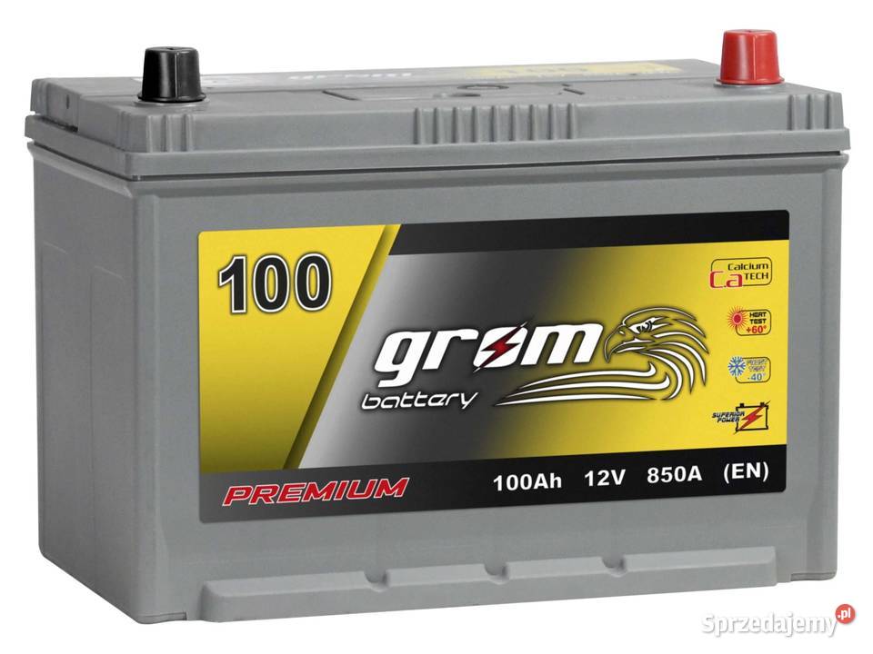 Akumulator GROM Premium 100Ah 850A Japan Prawy akumulatory Układ elektryczny Wrocław