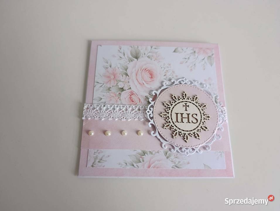 Kartka na Komunię Świętą ręcznie robiona Rękodzieło Łódź