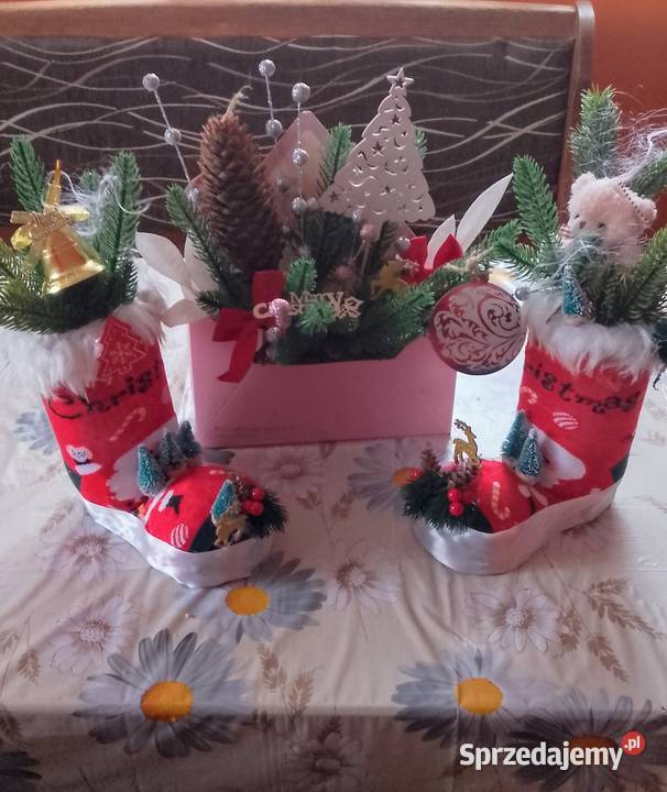 Buty św Mikołaja floverbox świąteczny Czarnocin