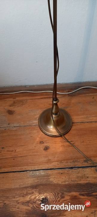 Mosiężna lampa podłogowa z ruchomym ramieniem łódzkie Skierniewice sprzedam