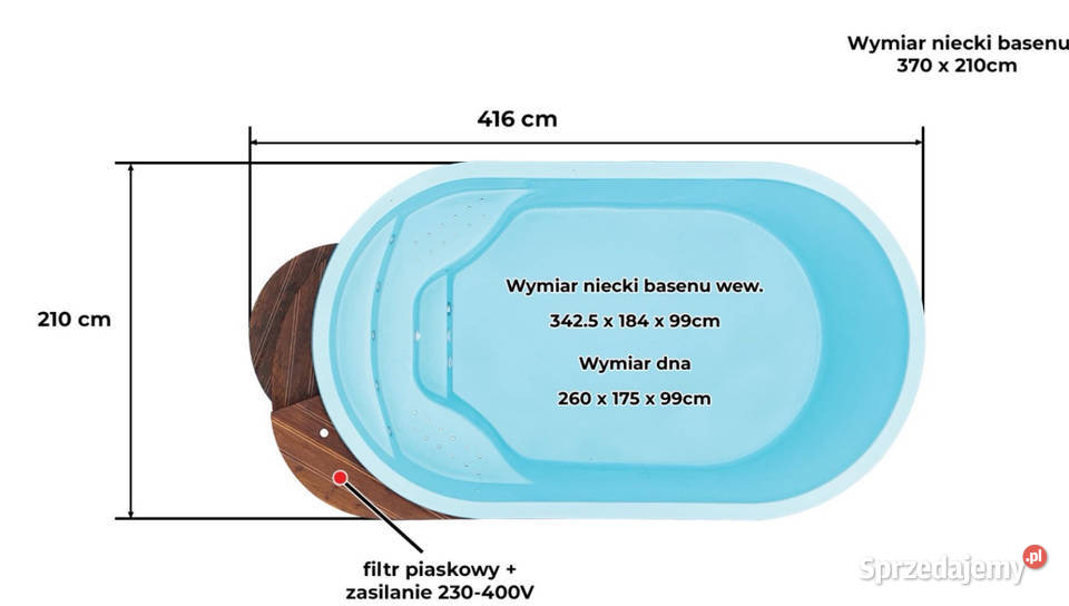 Basen wolnostojący Basen ogrodowy Basen domowy śląskie