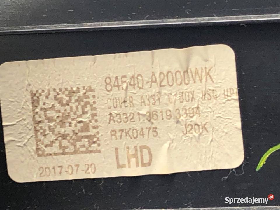 SCHOWEK PASAŻERA KIA CEED Hatchback 1218 PÓŁKA