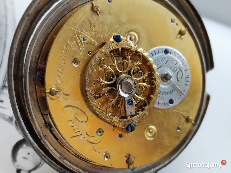 Szwajcarski budzik firmy Meuron et Comp 1780 Wagowo