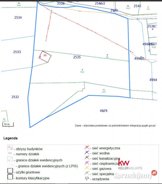 sprzedaży gruntu 7400m2 Rychwałd