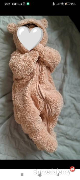 Kombinezon niemowlęcy dziewczynki pudrowy róż Kombinezony i śpiworki Wrocław