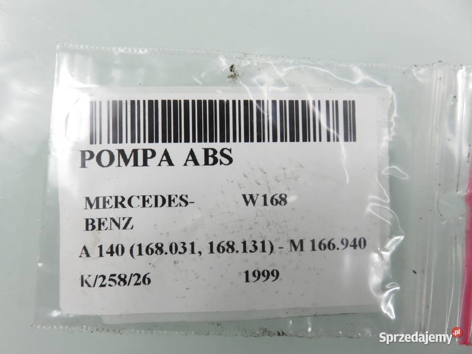 POMPA ABS MERCEDESBENZ W168 0265202412 sprzedam