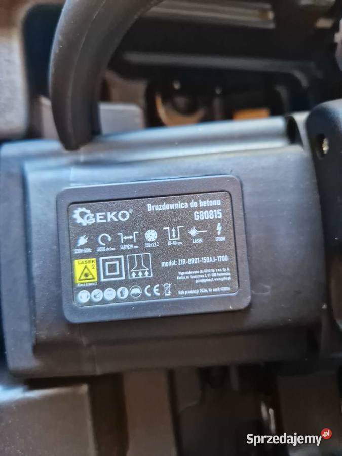 Bruzdownica do betonu GEKO G80815 z laserem Głogowa
