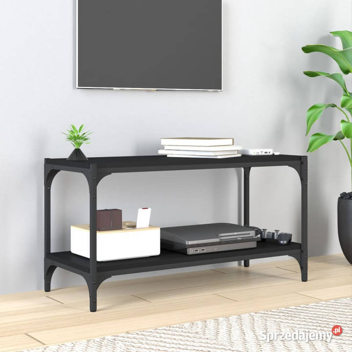 Szafka pod TV czarna 80x33x41 materiał Warszawa
