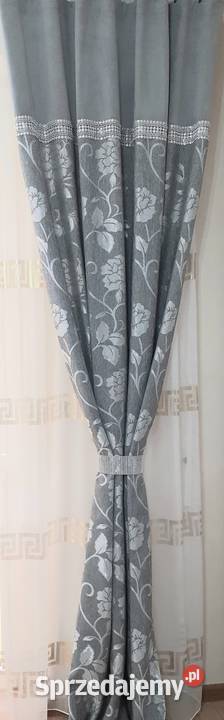 Zasłony szary kwiat Mława