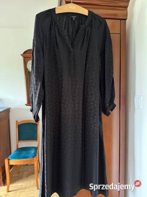 Sukienka S Massimo Dutti czarna wiskoza z Rozmiar 36(S) Spódnice i sukienki Częstochowa sprzedam