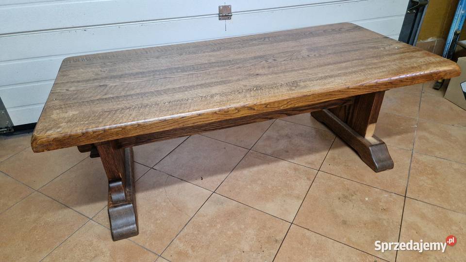 Stolik okolicznościowy kawowy stół drewniany dąb Świętochłowice sprzedam