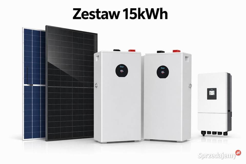 Zestaw budżetowy 15kWh LV panele inwerter 3 fazy małopolskie sprzedam
