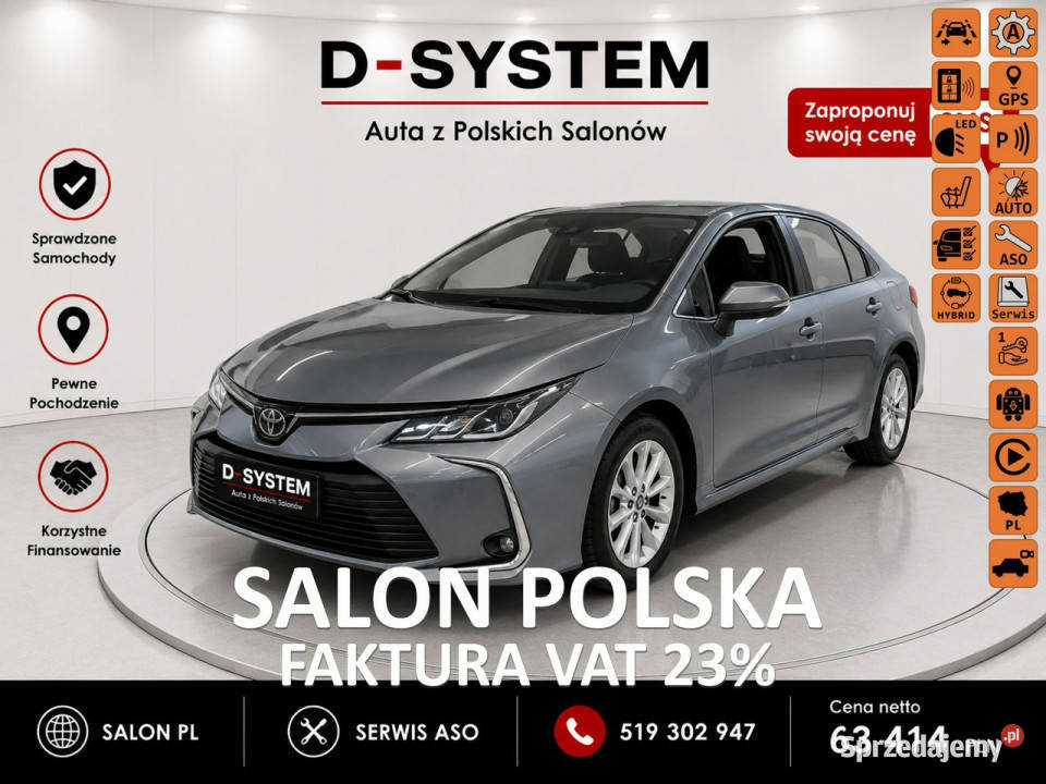 Toyota Corolla 22 Salon Polska 18 HYBRID 1wł z elektryczne lusterka Corolla Samochody osobowe podlaskie