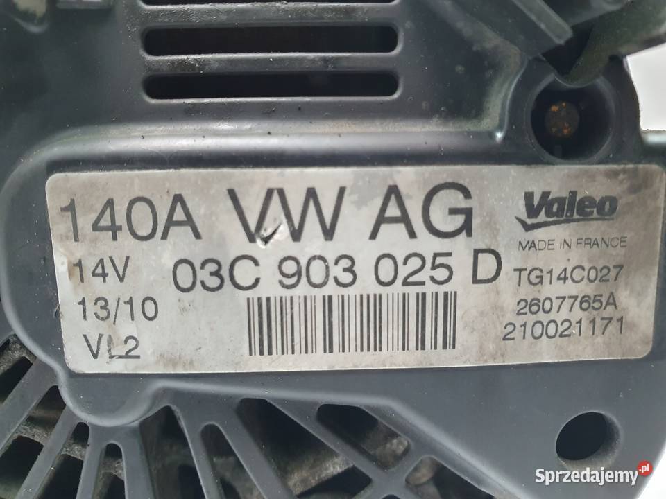 ALTERNATOR Seat Leon 14 TSI Valeo TG14C027 lubelskie Chełm