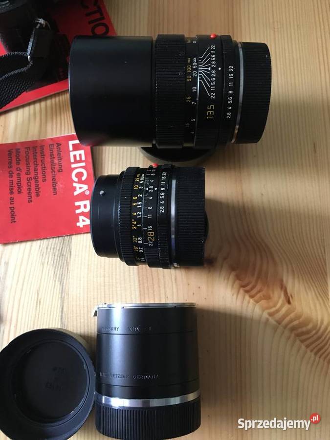 lustrzanka leica wetzlar 3 obiektywy Aparaty