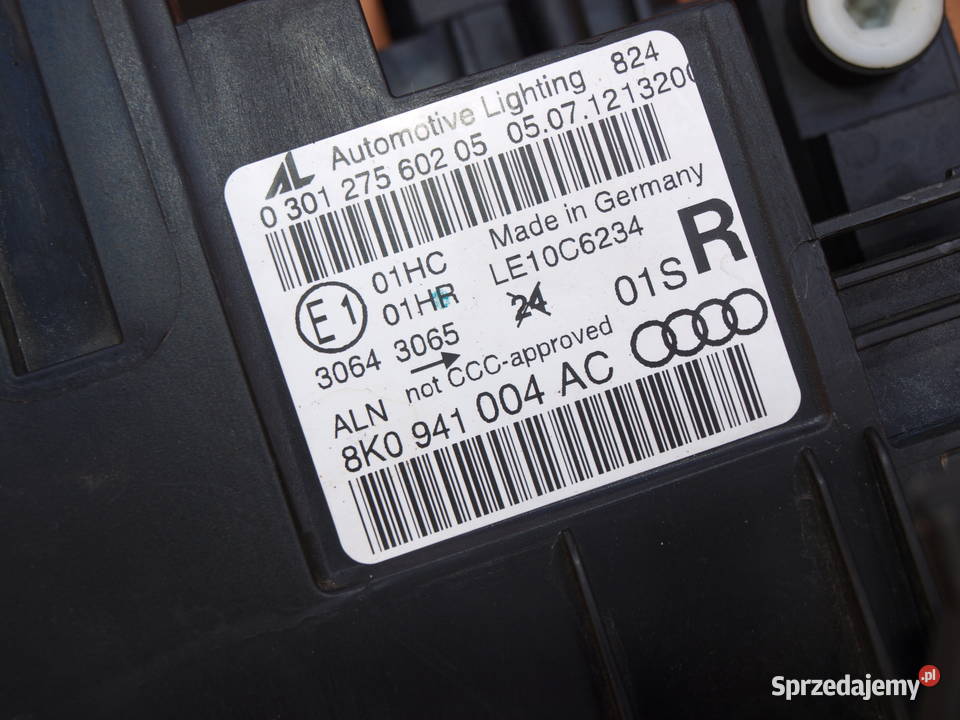 Audi A4 B8 lampa prawa przód zwykła 2012 2015r osobowe wielkopolskie