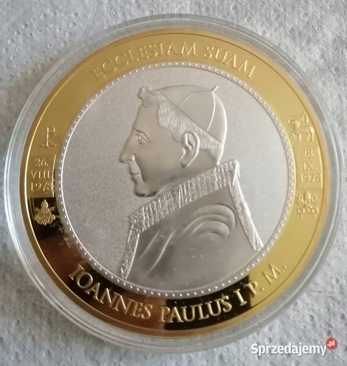 Medal gigant z papieżem Janem Pawłem I Gdynia